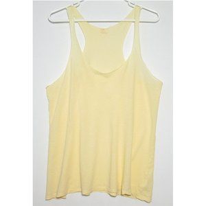 LnA Raw Edge Razor Racerback Tank Yellow - Large